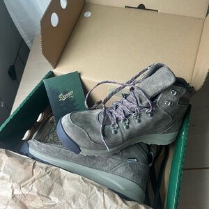 Danner Taupe Boots with Purple Accents